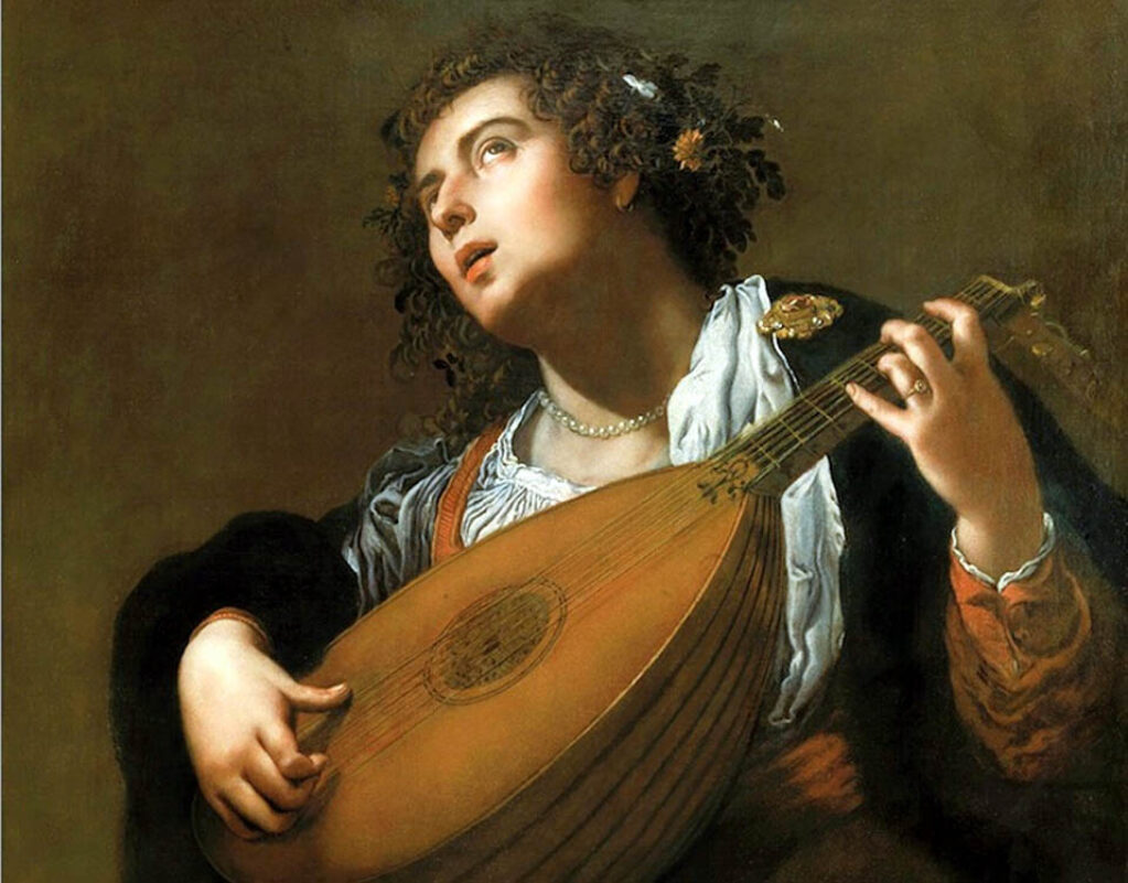 Artemisia Gentileschi: "Mujer tocando el laúd" (1628-1629).
