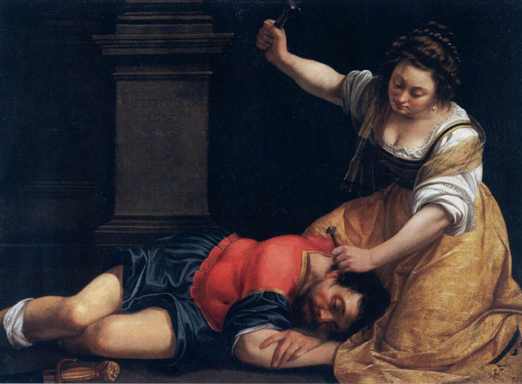 Artemisia Gentileschi: "Jael y Sísara" (1620).