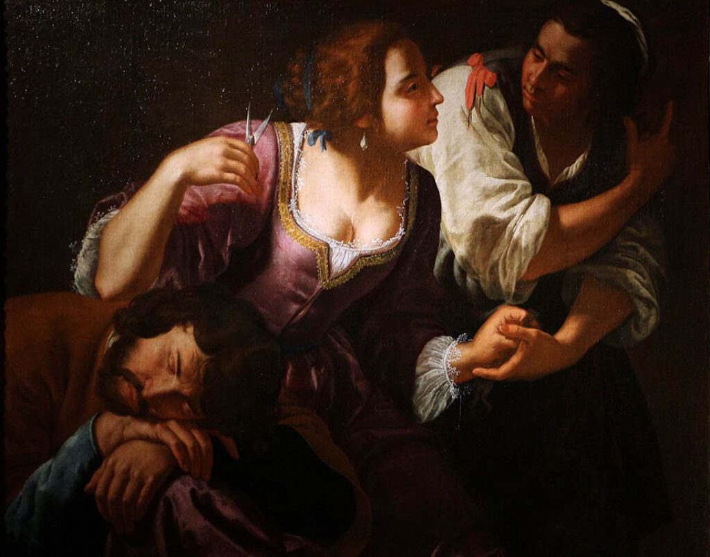 Artemisia Gentileschi: "Sansón y Dalila" (1630-1638).