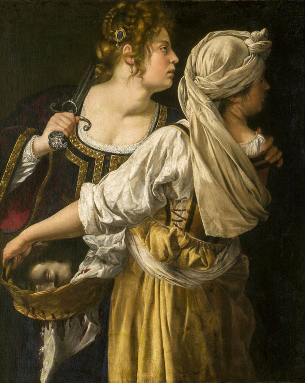 Artemisia Gentileschi: "Judith y su doncella" (1618-1619).