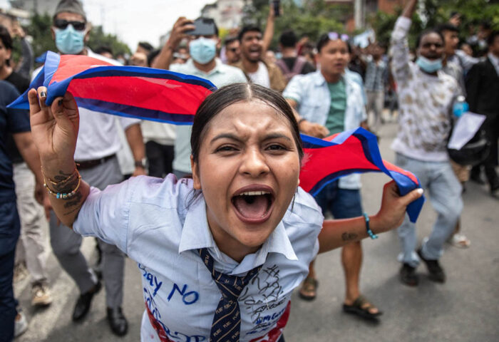 Las protestas en Nepal se intensificaron tras la represión policial.