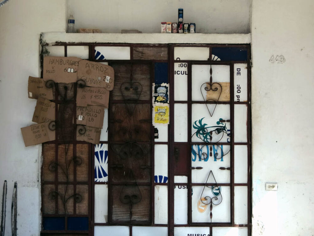 Punto de venta particular en Cuba.
