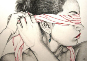 Elizabeth López Avilés: dibujo de la serie "Silenciosa pasión" (2012).