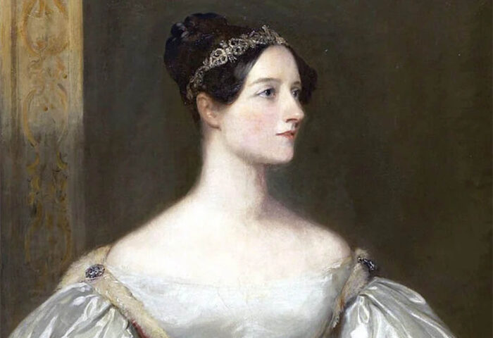 Margaret Carpenter: "Retrato de Ada King, condesa de Lovelace, matemática, hija de Lord Byron" (1836), detalle.