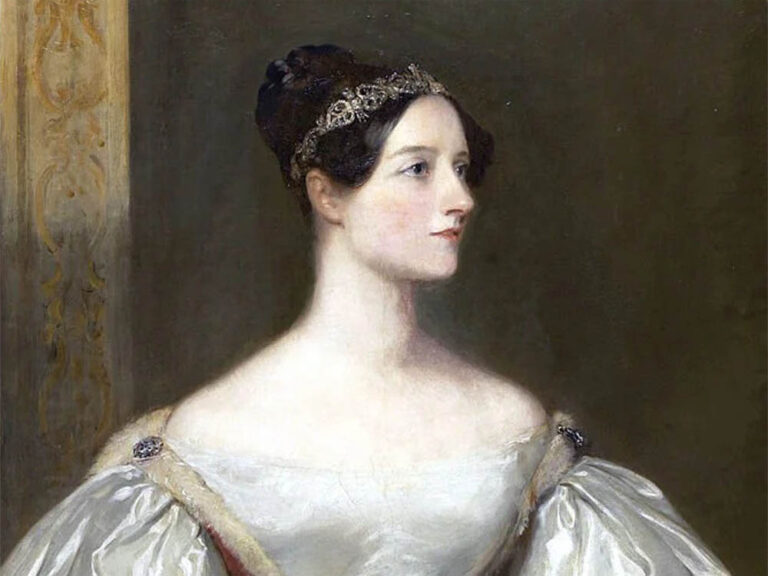 Margaret Carpenter: "Retrato de Ada King, condesa de Lovelace, matemática, hija de Lord Byron" (1836), detalle.