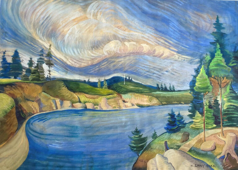 Emily Carr: "Lago en el bosque" (sin fecha).