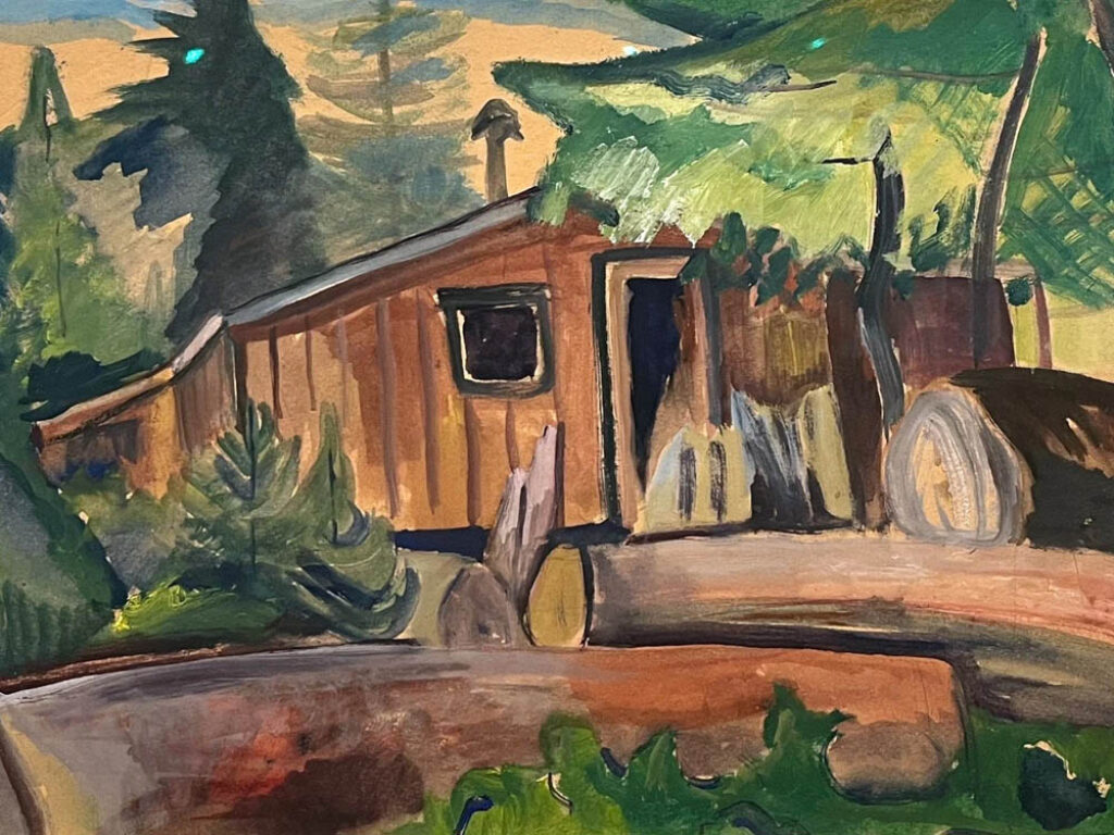 Emily Carr: "La Cabaña" (1931), detalle.
