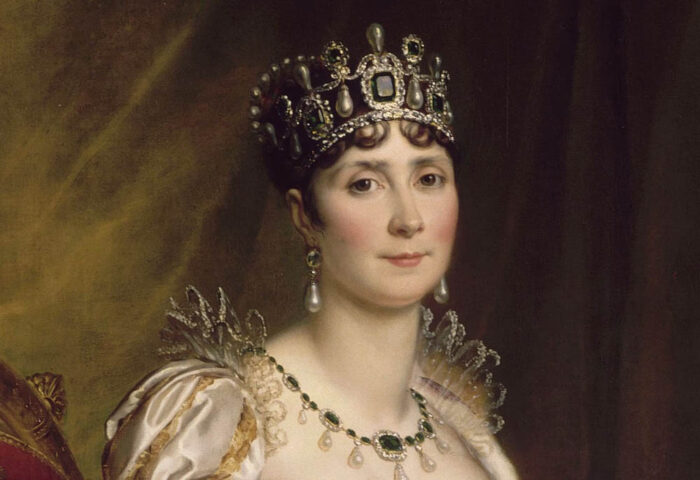 Baron François Gérard: "Joséphine vestida para la coronación" (1807-1808), detalle.