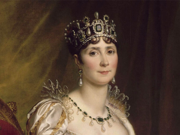 Baron François Gérard: "Joséphine vestida para la coronación" (1807-1808), detalle.