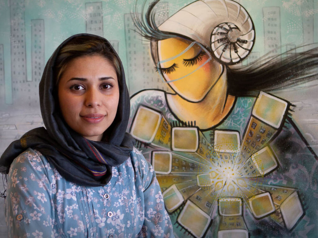 Shamsia Hassani, artista afgana.