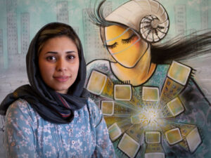 Shamsia Hassani, artista afgana.