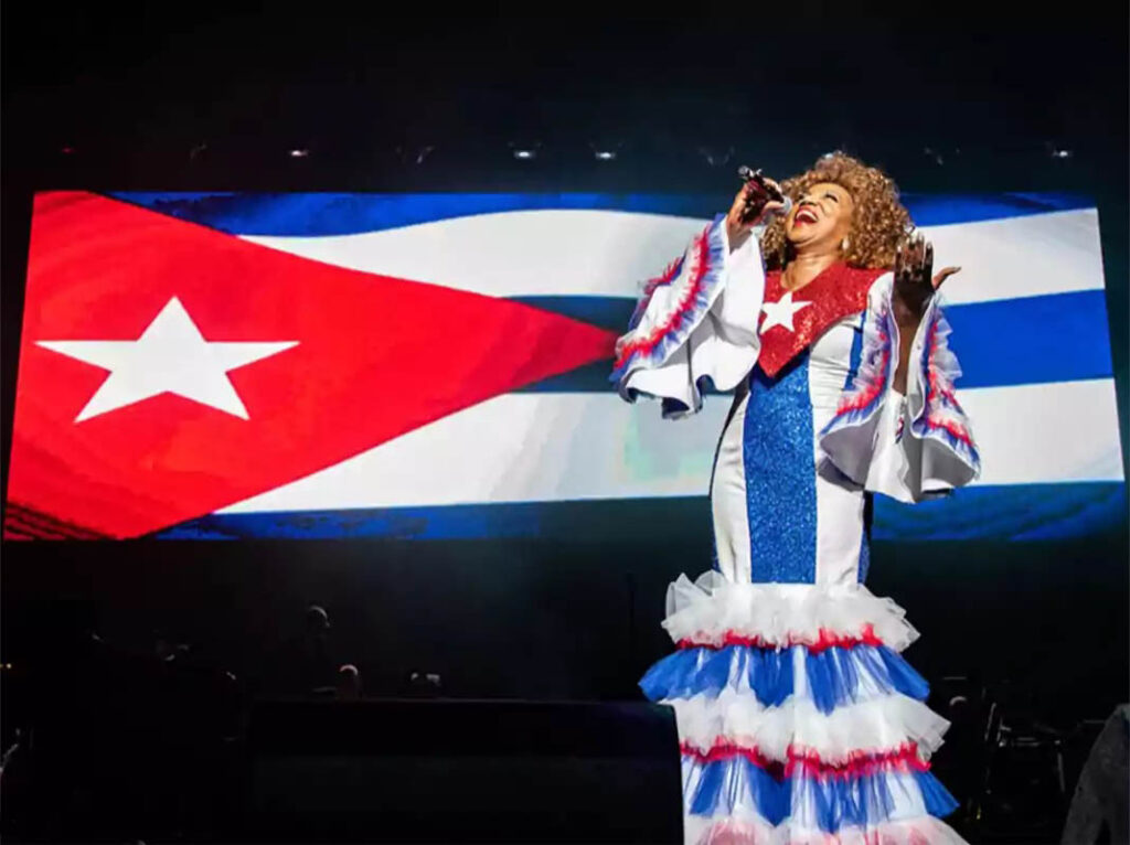 Celia Cruz en concierto. Foto: Abel Ferro
