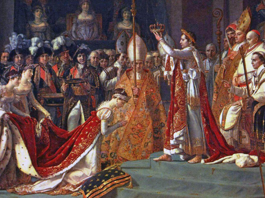 Jacques-Louis David: "Coronación de Josefina Bonaparte" (1805-1807), detalle.