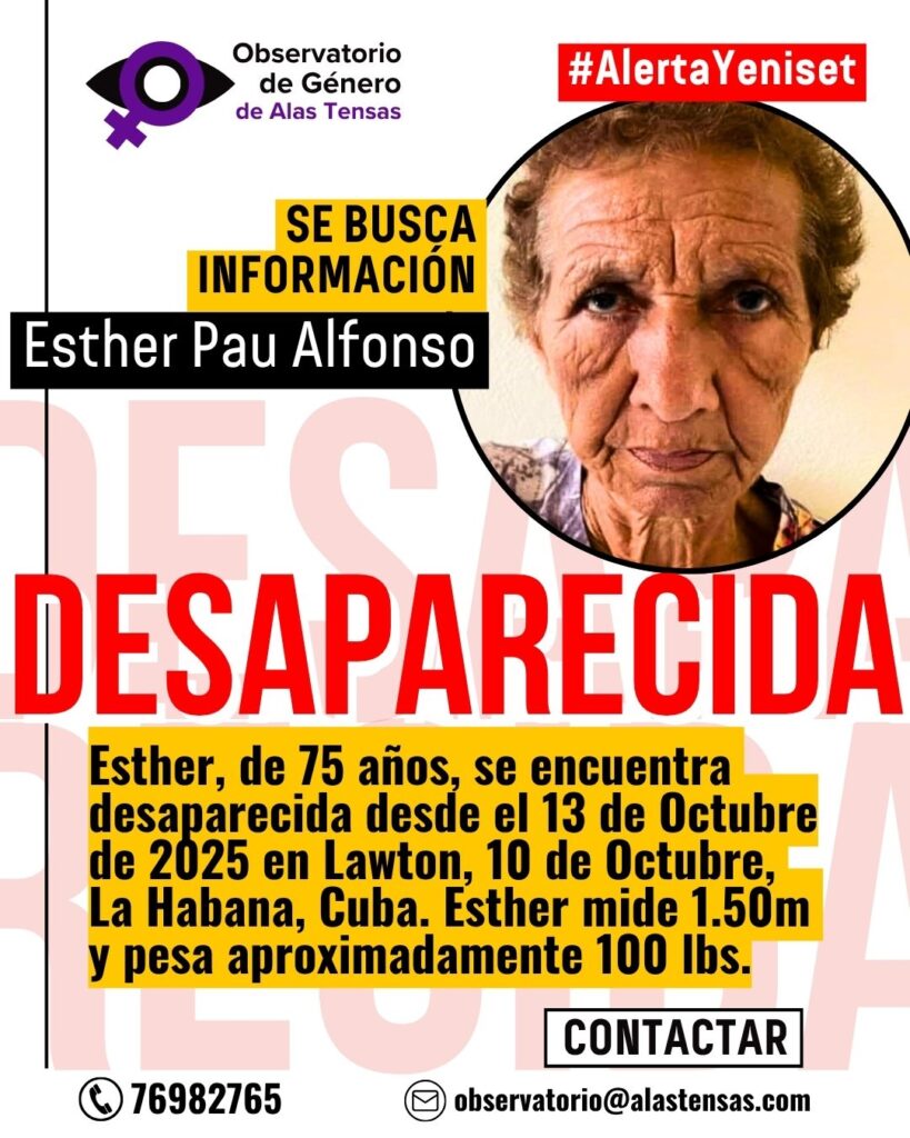 Esther Pau, desaparecida en Cuba