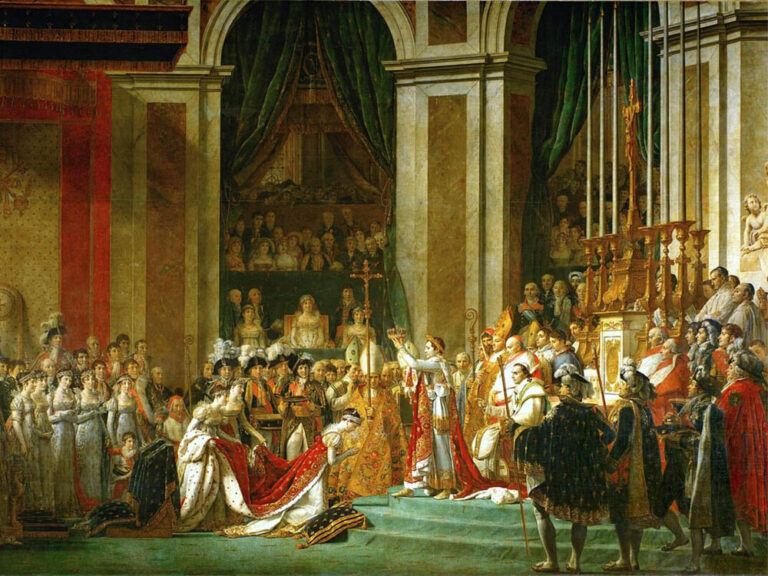 Jacques-Louis David: "La consagración de Napoleón" (1805-1808), detalle.