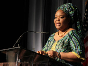 Leymah Gbowee, Premio Nobel de la Paz en 2011.