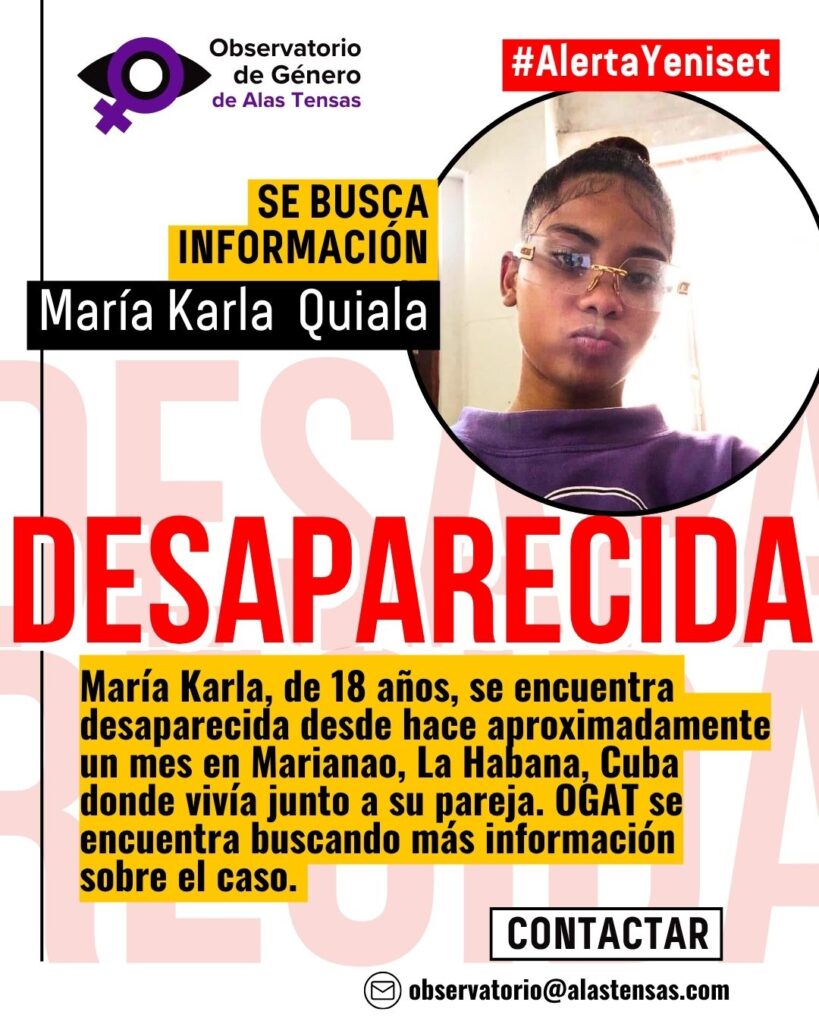 María Karla, joven desaparecida.