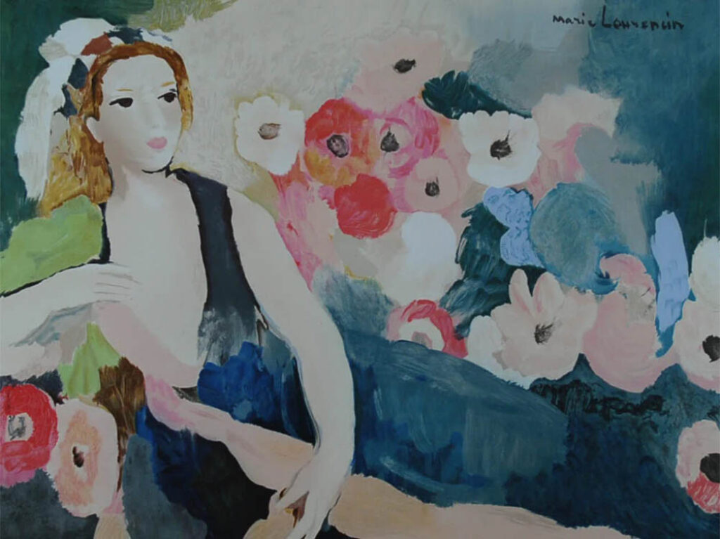 Marie Laurencin: "Mujer con flores" (sin fecha).