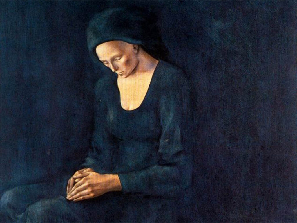 Montserrat Gudiol: "La tristeza" (1969), detalle.