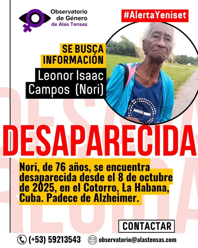 Leonor Isaac, desaparecida en Cuba
