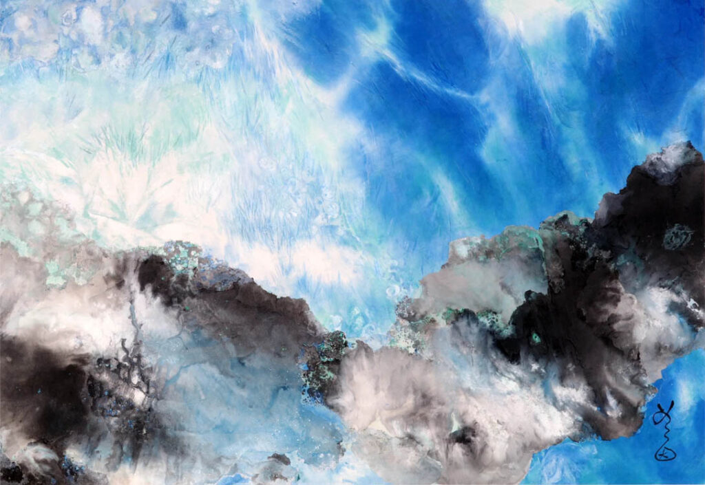 Yu Lanying: "El suspiro del océano #1403" (2014), detalle.