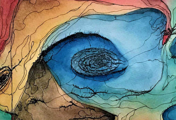 Ana Hatherly: Obra de la serie "Mapas del mundo" (1970), detalle.