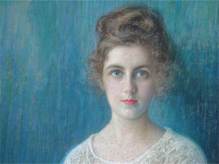 Emilia Bertolé: "Autorretrato" (1915), detalle.