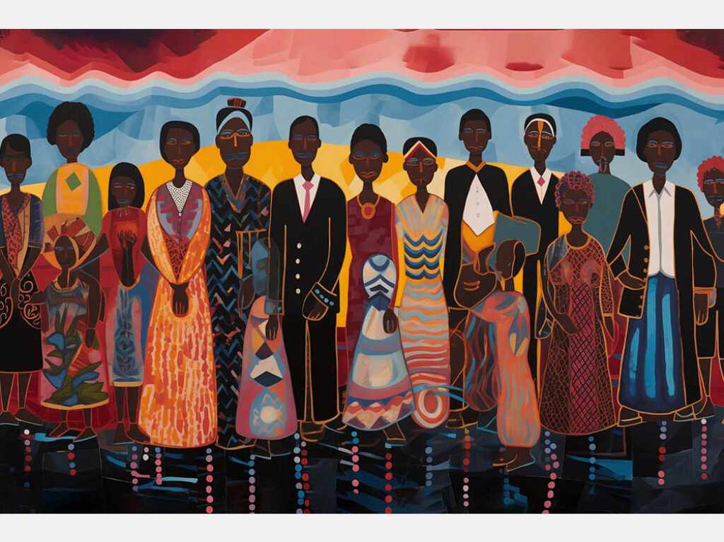 Faith Ringgold: "Familia" (sin fecha).