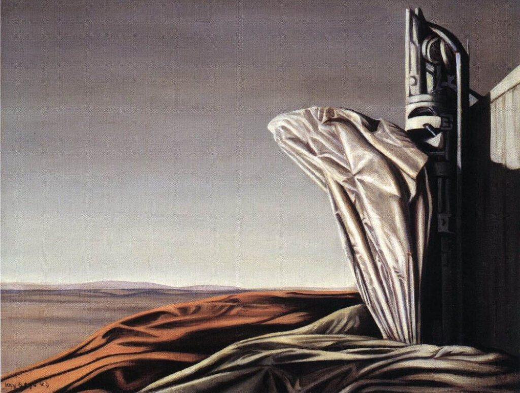 Kay Sage: "El viento en un rincón" (1949).