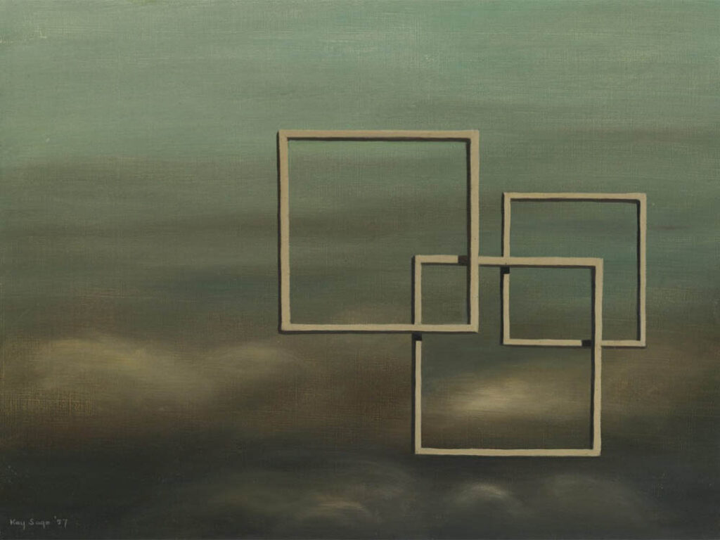 Kay Sage: "Vientos del sur al suroeste mañana" (1957).