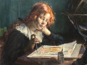 Louise Catherine Breslau: "Estudio de geografía" (1900), detalle.