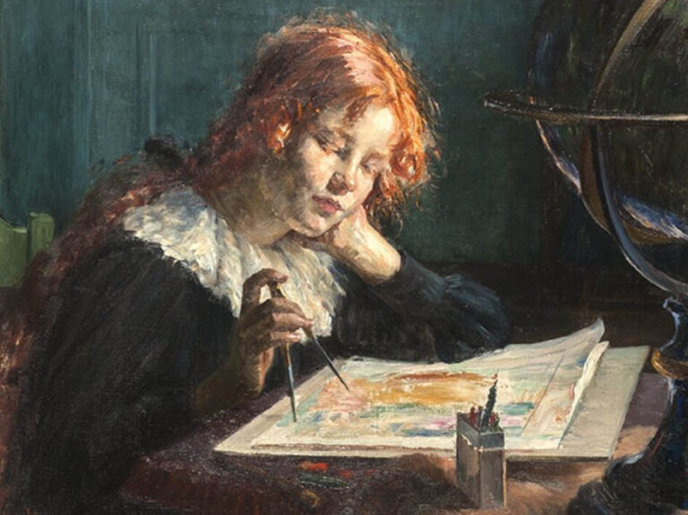 Louise Catherine Breslau: "Estudio de geografía" (1900), detalle.