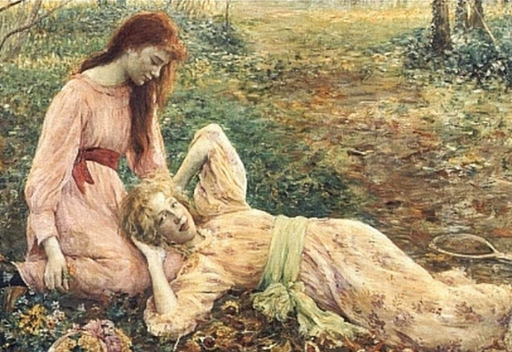 Louise Catherine Breslau: "Jóvenes" (1893), detalle.