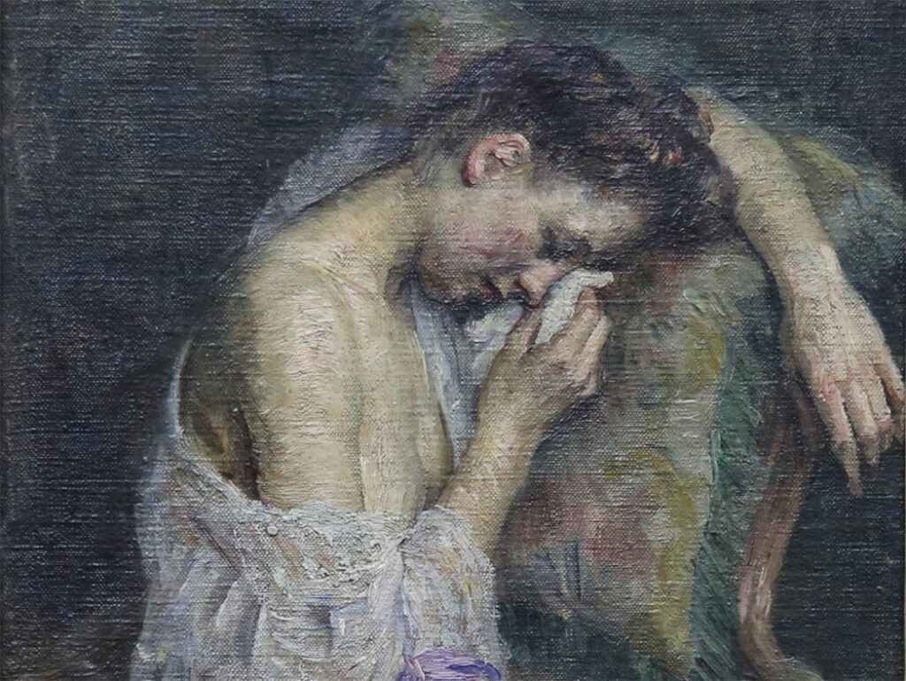 Louise Catherine Breslau: "Mujer llorando" (1905), detalle.