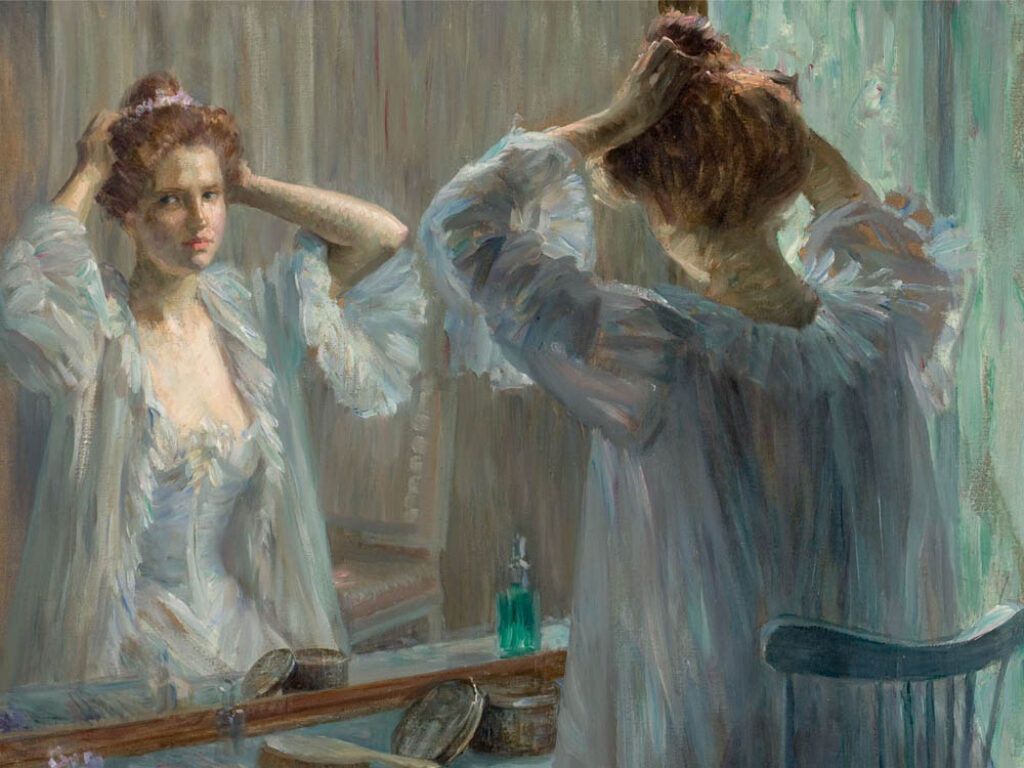 Louise Catherine Breslau: "El tocador" (1898), detalle.