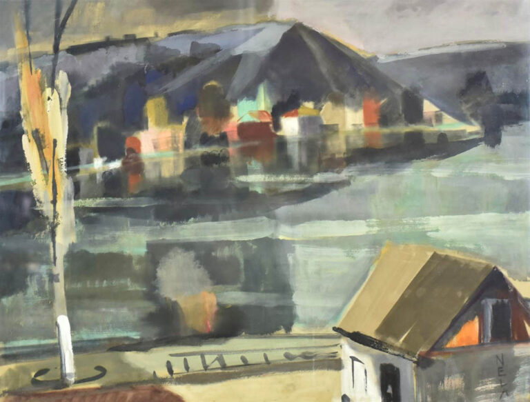 Nela Aris-Misson: "Paisaje urbano" (1950s).