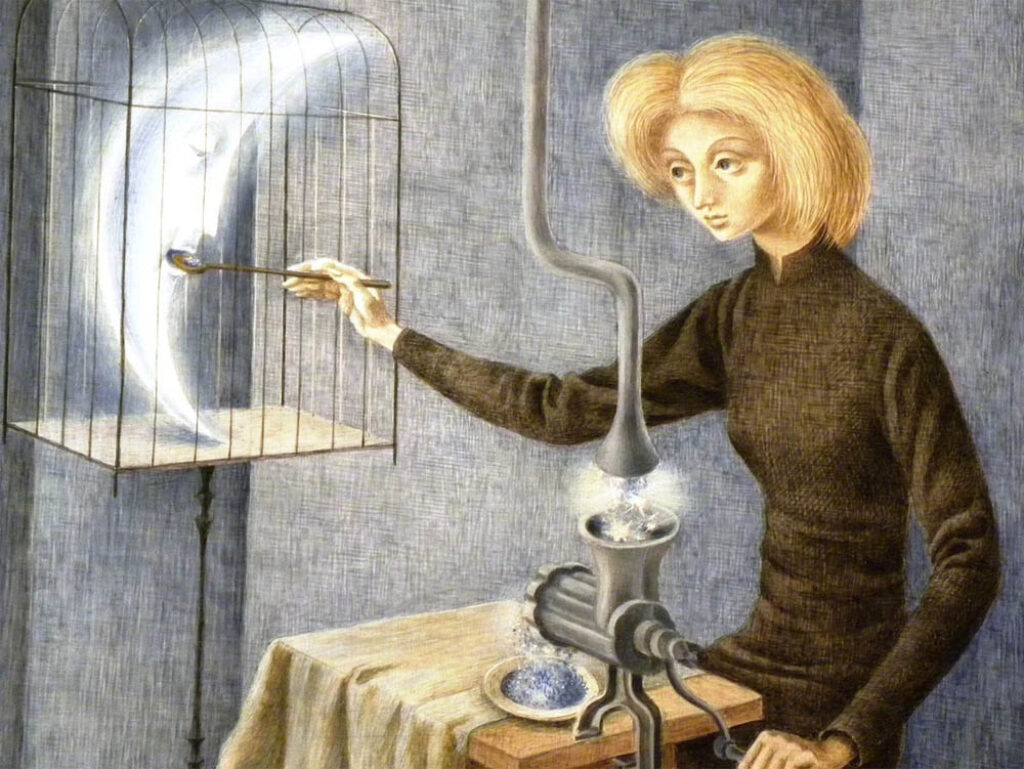 Remedios Varo: "Papilla estelar" (1958), detalle.