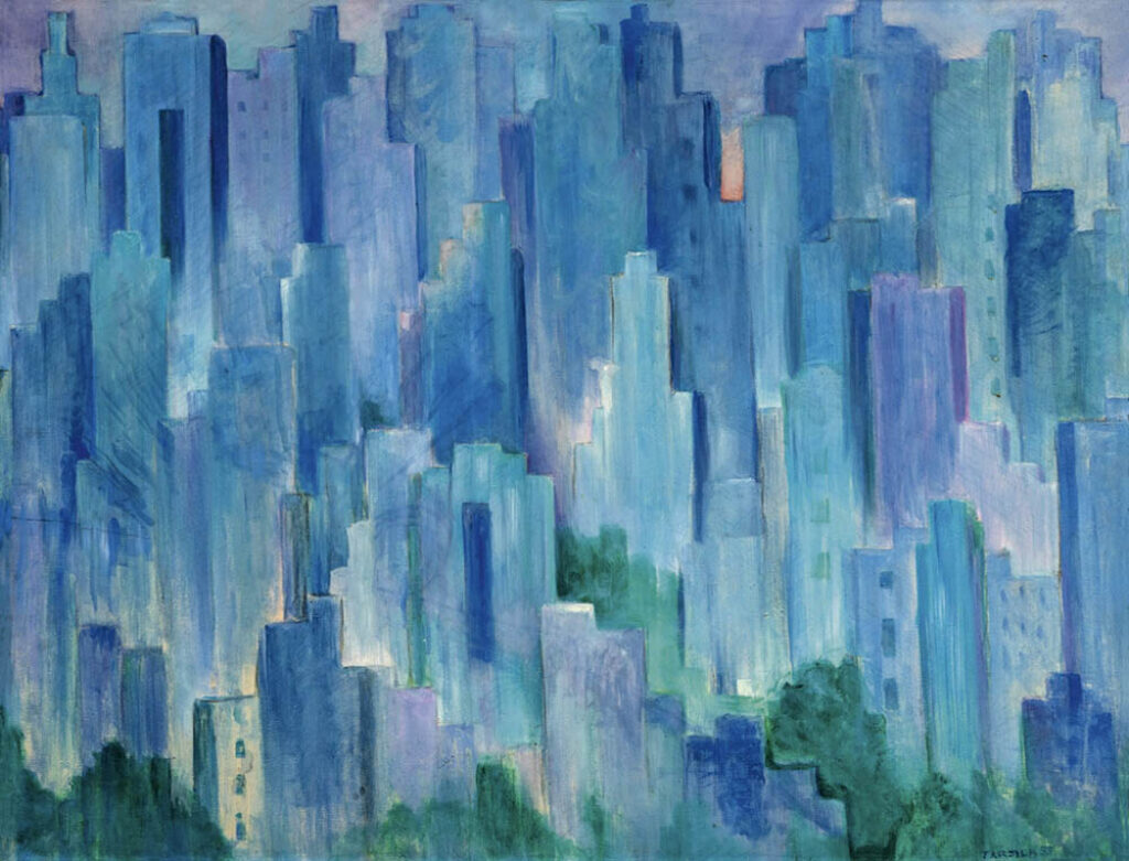 Tarsila do Amaral: "La metrópolis" (1958).