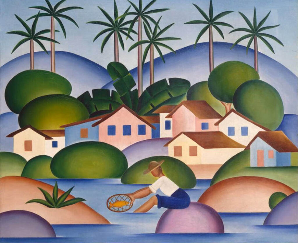 Tarsila do Amaral: "Un pescador" (1925).