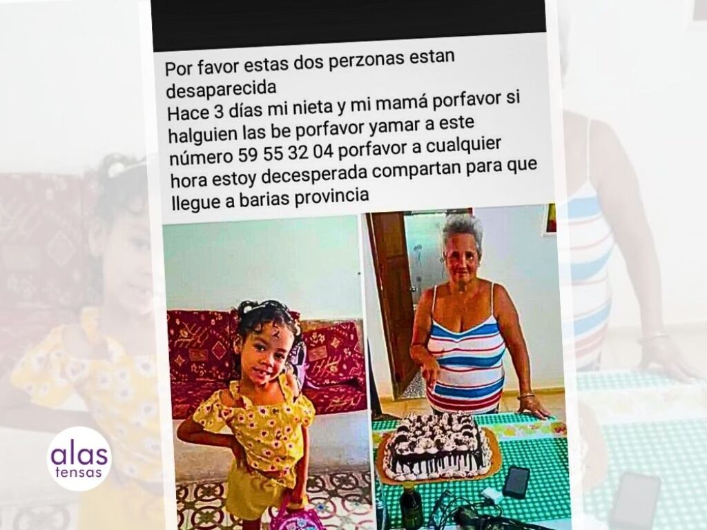 post de alerta de desaparición