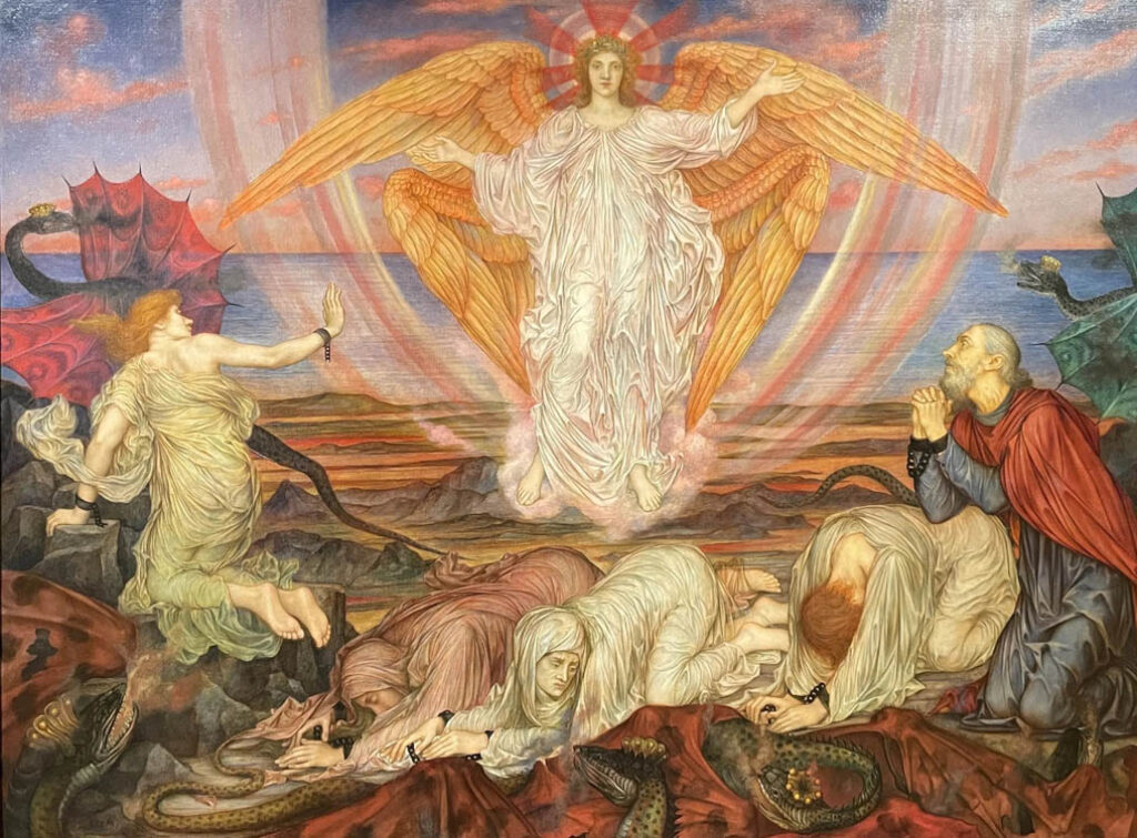 Evelyn De Morgan: "Muerte de un dragón" (1914-1918).