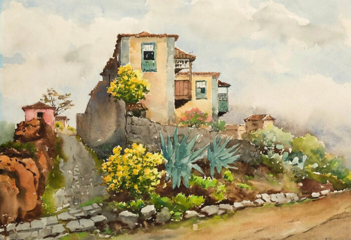 Francisco Bonnin Guerin: "Casas en el camino" (sin fecha).