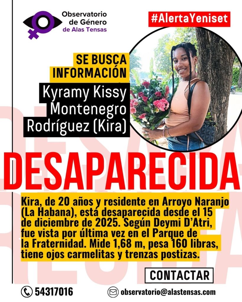 Kyramy Kissy Montenegro Rodríguez desaparecida en Cuba