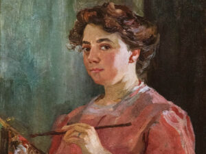 Lluïsa Vidal: "Autorretrato" (ca. 1899), detalle.