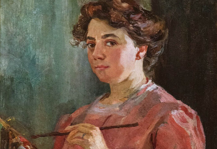 Lluïsa Vidal: "Autorretrato" (ca. 1899), detalle.