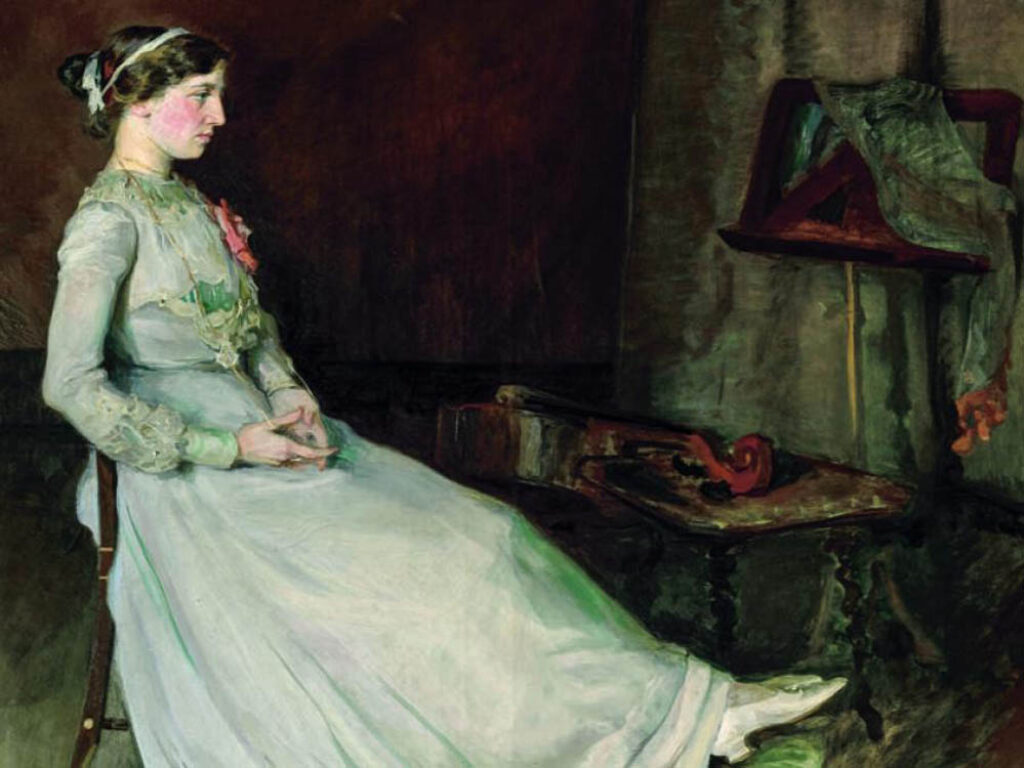 Lluïsa Vidal: "La violonchelista descansando" (1909).