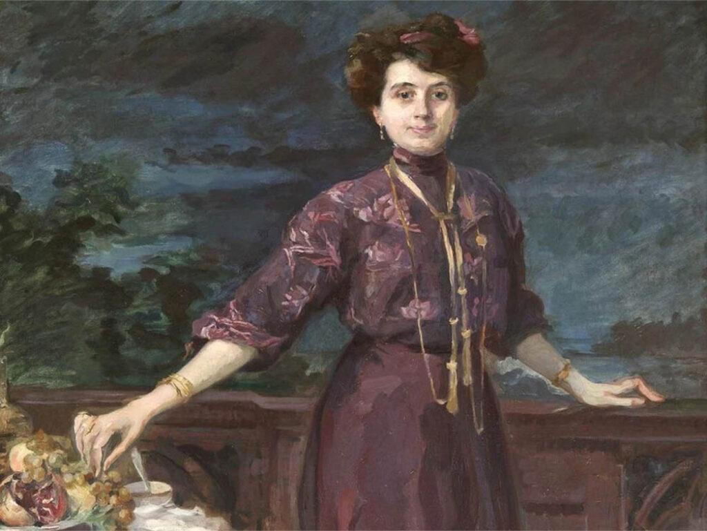 Lluïsa Vidal: "Maria Condeminas de Rossich" (1909), detalle.