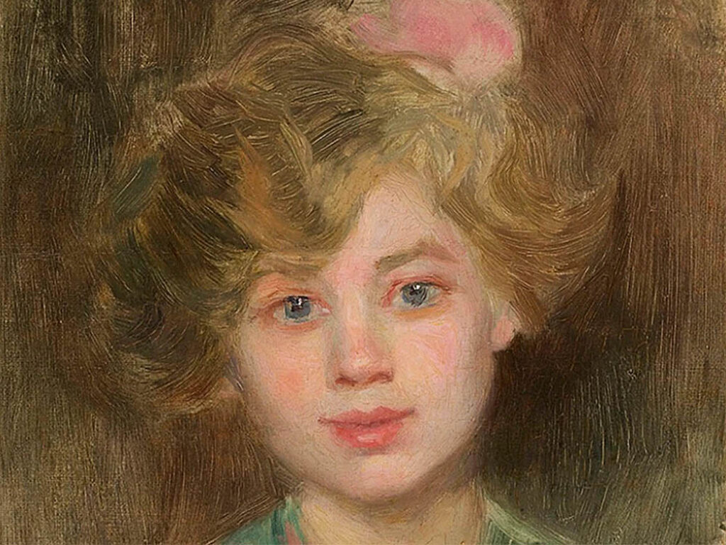 Lluïsa Vidal: "Retrato de Carlota Vidal" (ca. 1903), detalle.