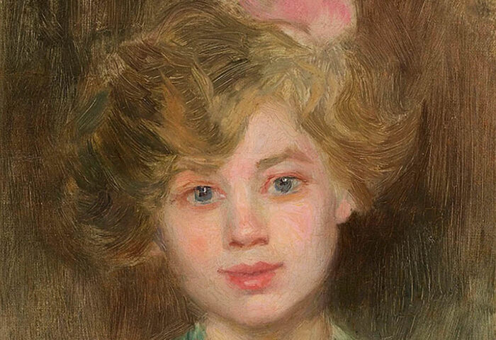Lluïsa Vidal: "Retrato de Carlota Vidal" (ca. 1903), detalle.