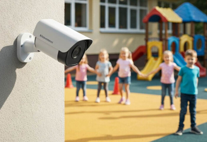 Cámara de seguridad en una guardería infantil.